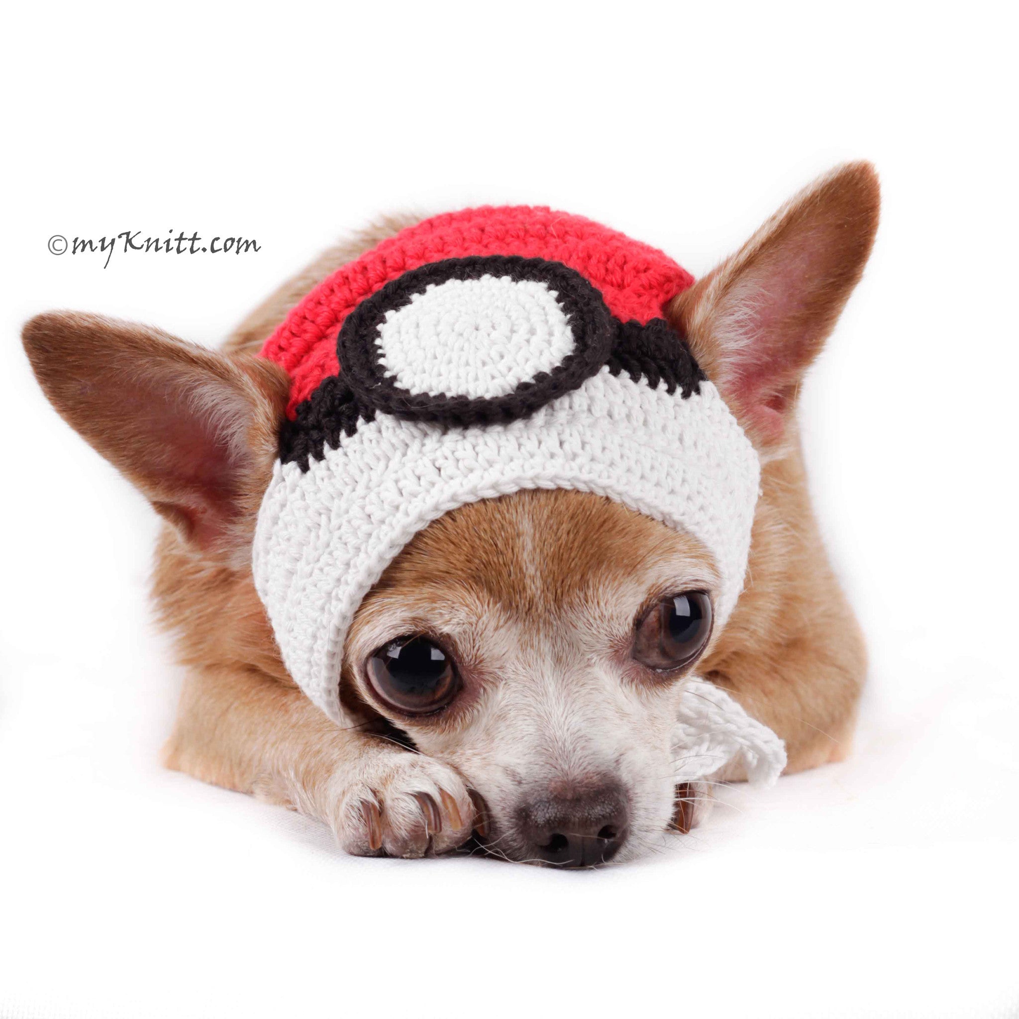 Pokemon Ball Dog Hat Halloween Cute Pet Accessories DB1 by Myknitt