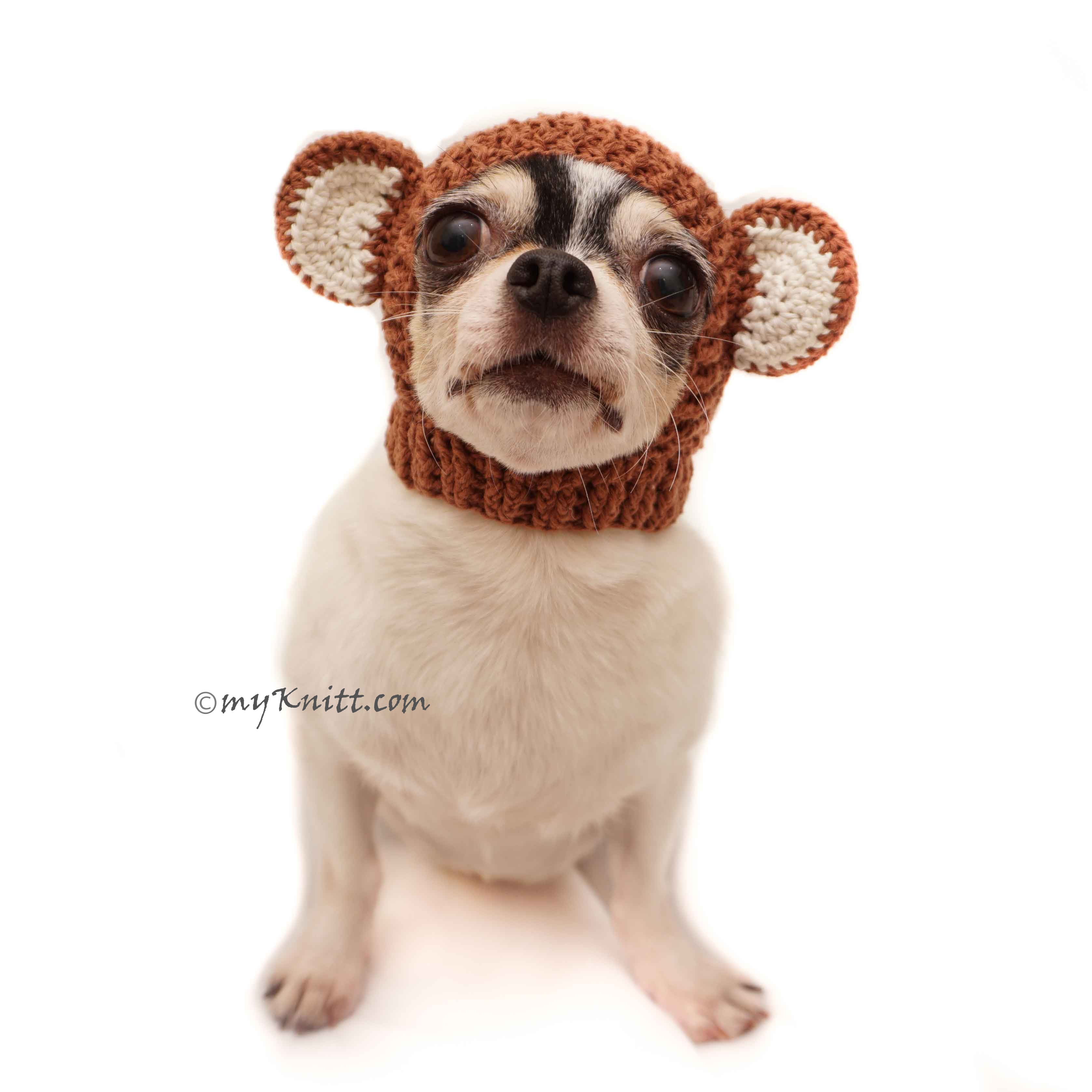 Monkey Dog Hats, Crochet Dog Hat, Cat Hats DB8 by Myknitt