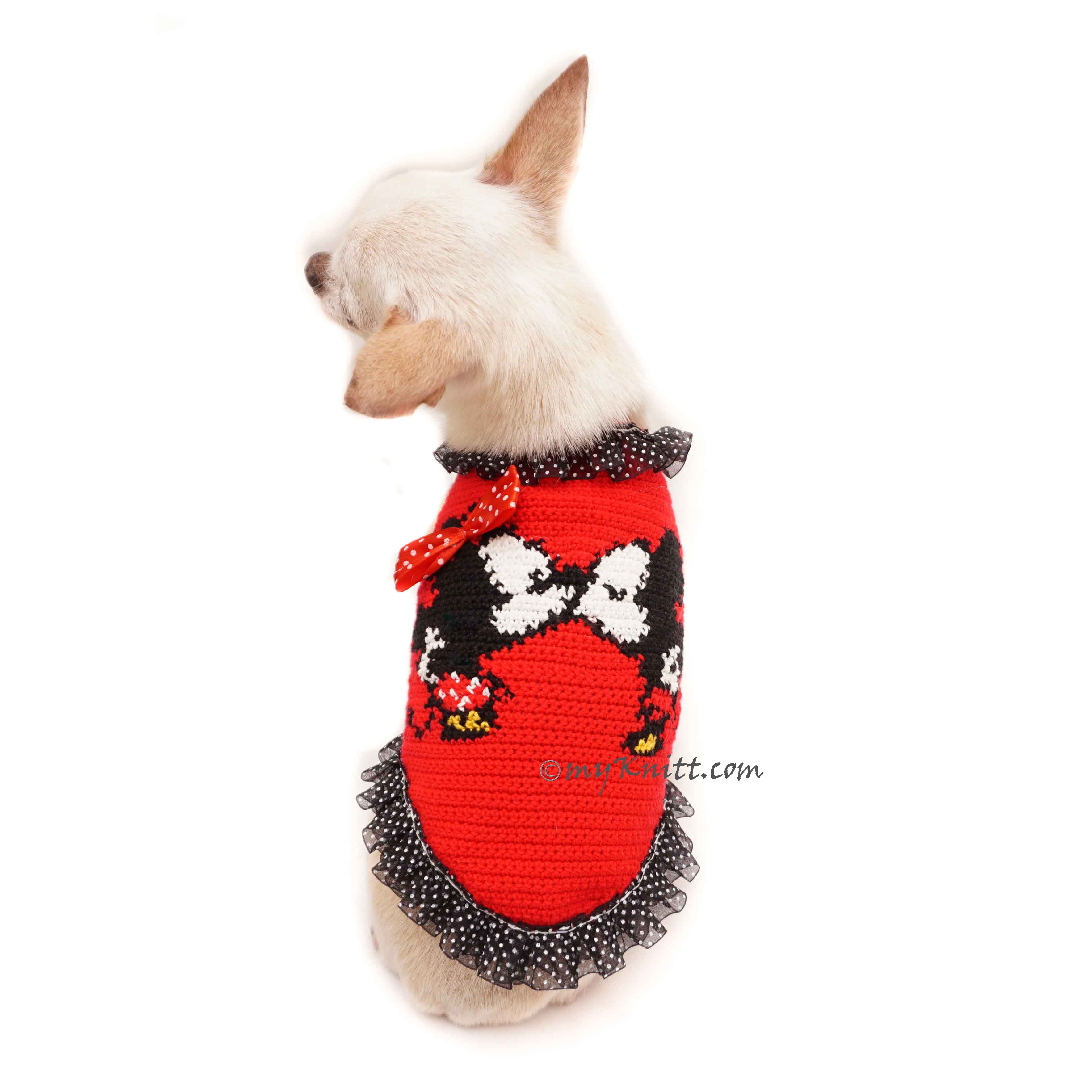 Mickey and Minnie Mouse Cross Stitch Dog Costumes by Myknitt