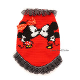 Mickey and Minnie Mouse Kissing Image Dog Costume by Myknitt