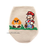 Super Mario Bros Cross Stitch Crochet Dog Clothes by Myknitt