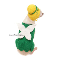 Tinkerbell Costume, Dog Halloween Costume by Myknitt 
