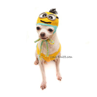 Minion Dog Hats, Minion Crochet Dog Hat, Halloween Dog Hat by Myknitt