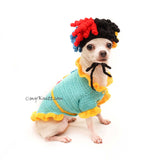 Rastafarian Dog Wig Crochet by Myknitt, Birthday Party Dog Costume