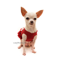Maroon Dog Dress Wedding by Myknitt