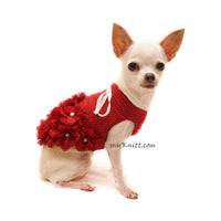 Handmade Crochet Dog Dress Wedding, Dog Bridesmaid Dress by Myknitt 