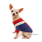 Red White and Blue Chihuahua Costume Crochet by Myknitt