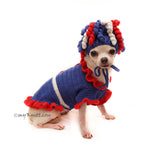 July 4th Costume for Pets, Patriotic Day Chihuahua Costume by Myknitt
