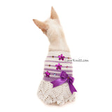 Custom Dog Clothes Flower Ribbon, Custom Puppy Clothes 
