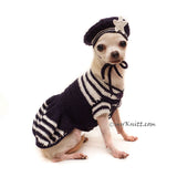 Marine Navy Costume for Pets Handmade Crochet by Myknitt