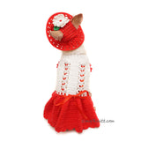 Cute Dog Clothes, Dog Clothes Red, Dog Sun Hat by Myknitt