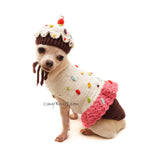 Cupcake Dog Costume Crochet, Birthday Cake Dog Clothes Funny DF162 by Myknitt