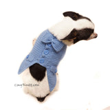 Cute Dog Clothes, Blue Dog Tuxedo Crochet by Myknitt