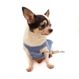 Blue Dog Clothes Crochet, Cotton Dog Clothes