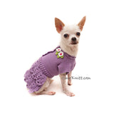 Cute Chihuahua Dress Crochet Flower Myknitt