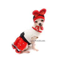 Minnie Pet Costume Crochet, Custom Dog Clothes, Cat Clothes DF183 Myknitt