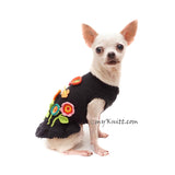 Cute dog clothes crochet flower ornaments Myknitt