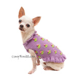 Flower dog dress girl by Myknitt 