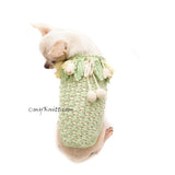 Crochet Calla lily Dog Dress Cotton DF190 Myknitt