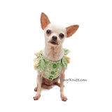 Designer Dog Clothes Floral Crochet, Personalized Pet Clothes Myknitt 