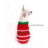 Christmas Tree Chihuahua Clothes Crochet Dog Sweater DF1 by Myknitt (2)