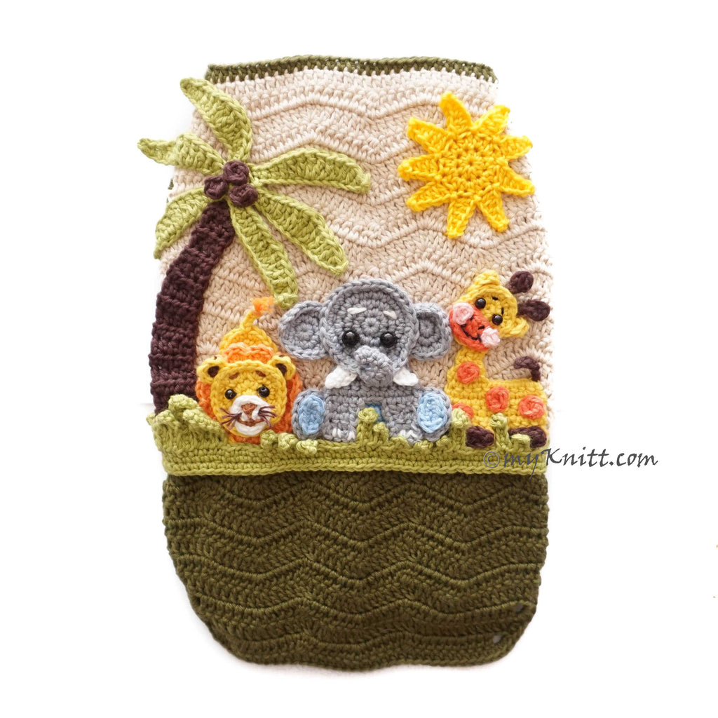 Safari Animal Crochet Dog Clothes, Safari Animal Pet Costume Party DF200 Myknitt