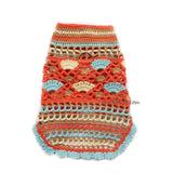 Orange Bohemian Dog Clothes Crochet Net Myknitt