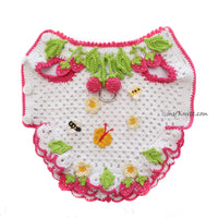 Bee Strawberry Crochet Dog Dress Ruffle DF223 Myknitt