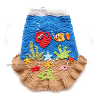 Myknitt Dog Clothes Designer , Under the sea party pet costume dress 