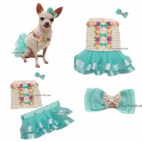 Tiffany blue dog tutu dress Myknitt