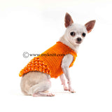 Orange Fancy Dog Dresses with Pearls Crocodile Crochet DF41