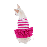 Pink Dog Dress Wavy Skirts Cute Chihuahua Clothes DF71