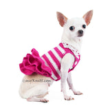 Pink Dog Dress Wavy Skirts Cute Chihuahua Clothes DF71