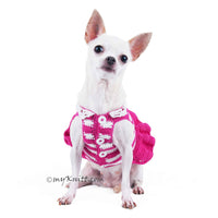 Pink Dog Dress Wavy Skirts Cute Chihuahua Clothes DF71