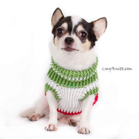 Jingle Bells Handmade Knitted Christmas Dog Sweater DF77 by Myknitt (1)