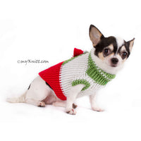 Jingle Bells Handmade Knitted Christmas Dog Sweater DF77 by Myknitt (2)