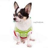 Christmas Overalls Dog Sweater with Big Bows DF78 by Myknitt (2)