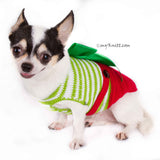 Christmas Overalls Dog Sweater with Big Bows DF78 by Myknitt (3)