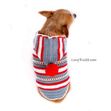 Christmas Dog Hoodie Cute Yorkshire Clothes for Holiday Season DF80 by Myknitt (3)