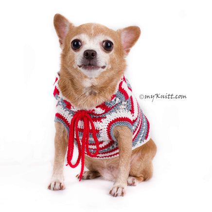 Christmas Dog Hoodie Cute Yorkshire Clothes for Holiday Season DF80 by Myknitt (1)