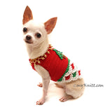 Christmas Tree Dog Dress Ruffle Crocheted Unique Pet Clothes DF88 by Myknitt (2)