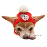 Snowman Dog Costume with Matching Pom Pom Hat Christmas DF90  by Myknitt (5)