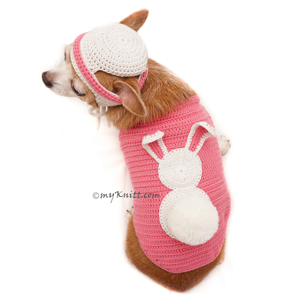 Bunny Costume for Halloween Cute Dog Clothes Rabbit with Matching Hat ...