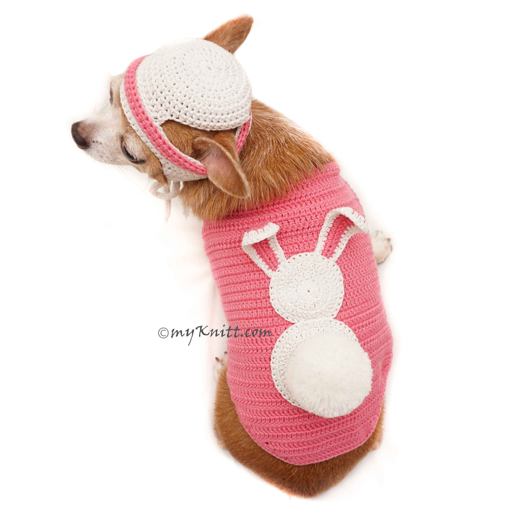 Bunny Costume for Halloween Cute Dog Clothes Rabbit with Matching Hat DF91