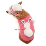 Bunny Costume for Halloween Cute Dog Clothes Rabbit with Matching Hat DF91 by Myknitt