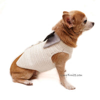 White Elegant Dog Tuxedo Wedding Costume, Chihuahua Wedding Tuxedo DF96 by Myknitt (2)