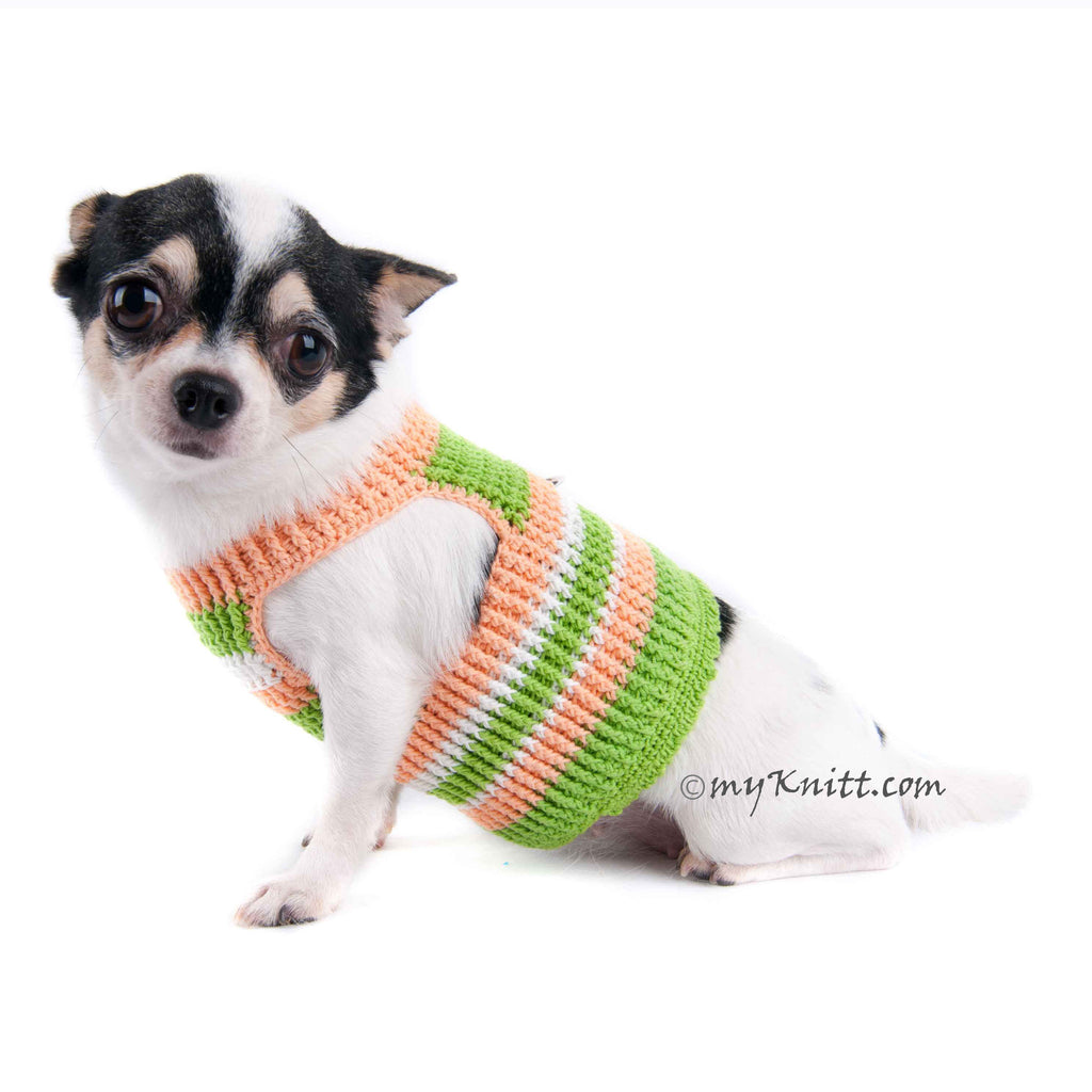 Cotton Pastel Dog Harness Chihuahua Clothes with D Ring DH12