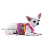 Pink Dog Harness Comfortable Choke Free Puppy Collars Handmade Crochet DH13