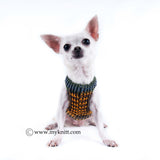 Camo Dog Clothes with Ring D Handmade Crochet Pet Harness DH3