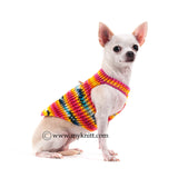 Colorful Cotton Dog Harness Comfortable Choke Free Hand Crochet DH47